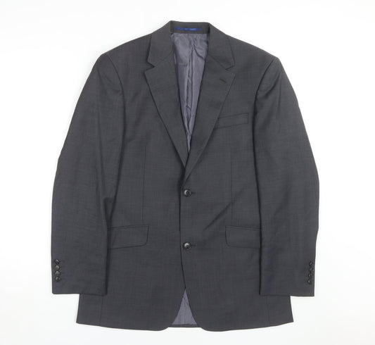 Daniel Hechter Men's Grey Blazer, Size 38 Regular Fit