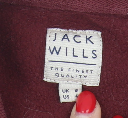 Jack Wills Women's Red Pullover Sweatshirt Size 8