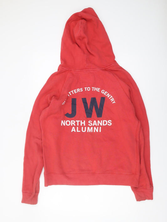Jack Wills Women's Red Logo Hoodie Size 14 UK