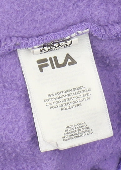 FILA Women's Purple Logo Hoodie Size L