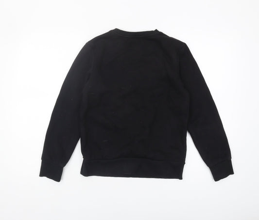 Converse Boys Black Sweatshirt, Size M, Crew Neck