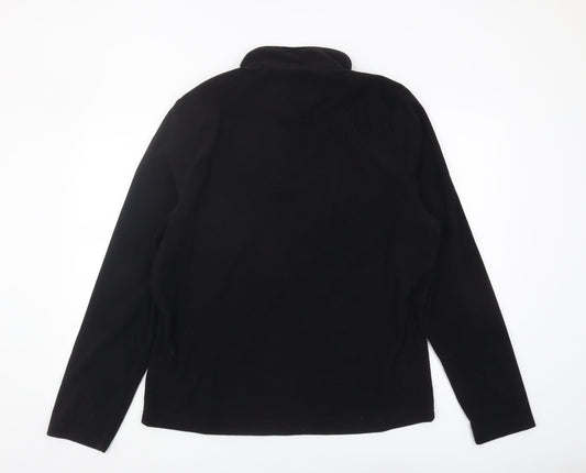 TOG24 Men's Black 1/4 Zip Fleece Sweatshirt - L