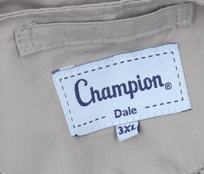 Champion Men's Beige 3XL Waistcoat with Zipped Pockets