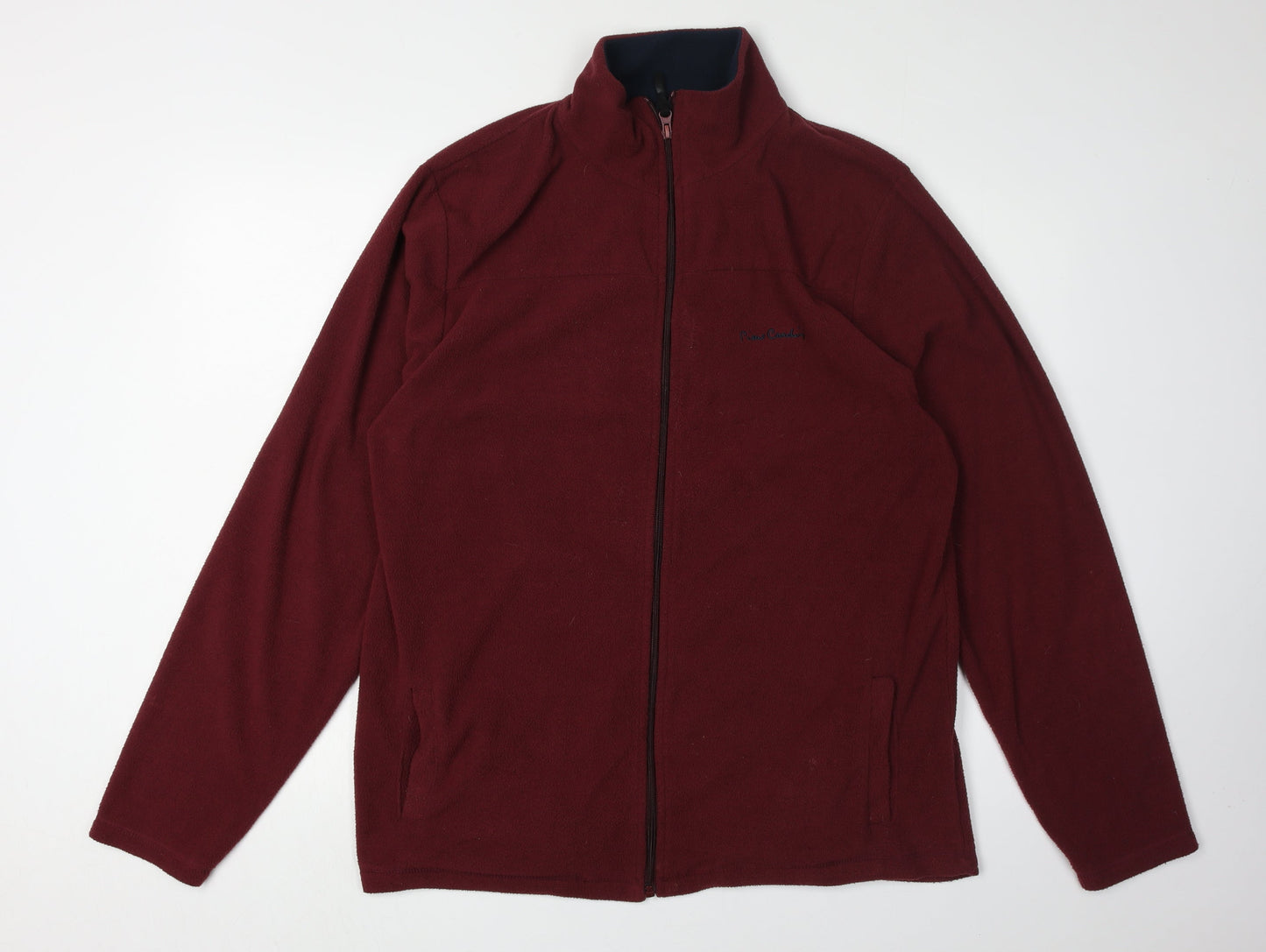Pierre Cardin Men's Red Basic Fleece Jacket 2XL