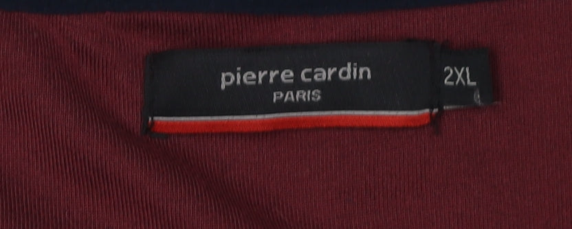 Pierre Cardin Men's Red Basic Fleece Jacket 2XL