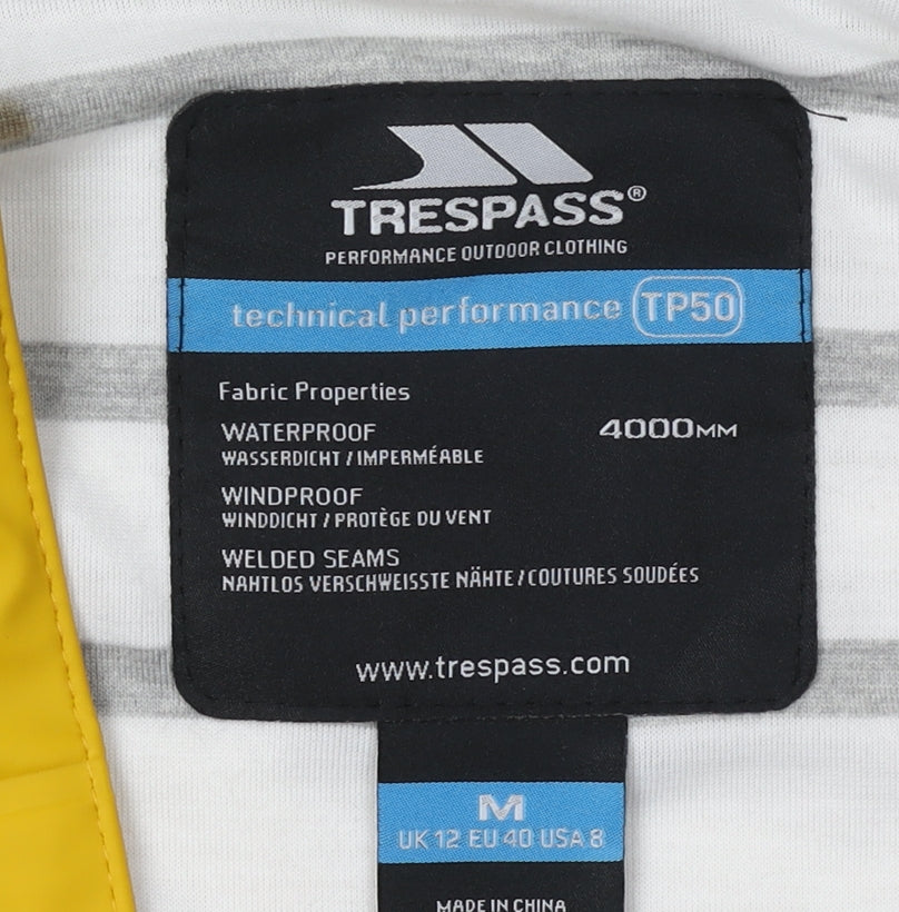 Trespass Women's Yellow Waterproof Rain Jacket, M, Outdoor