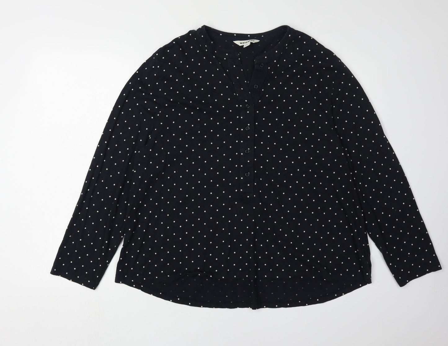 Whistles Women's Black Polka Dot Blouse M