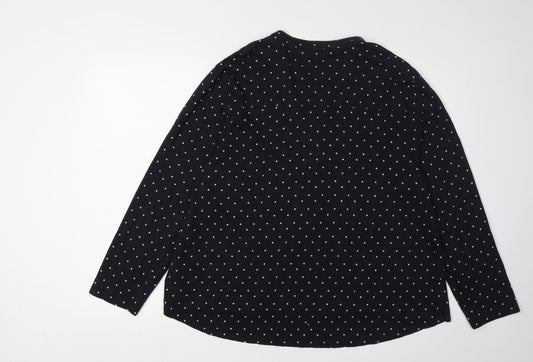 Whistles Women's Black Polka Dot Blouse M