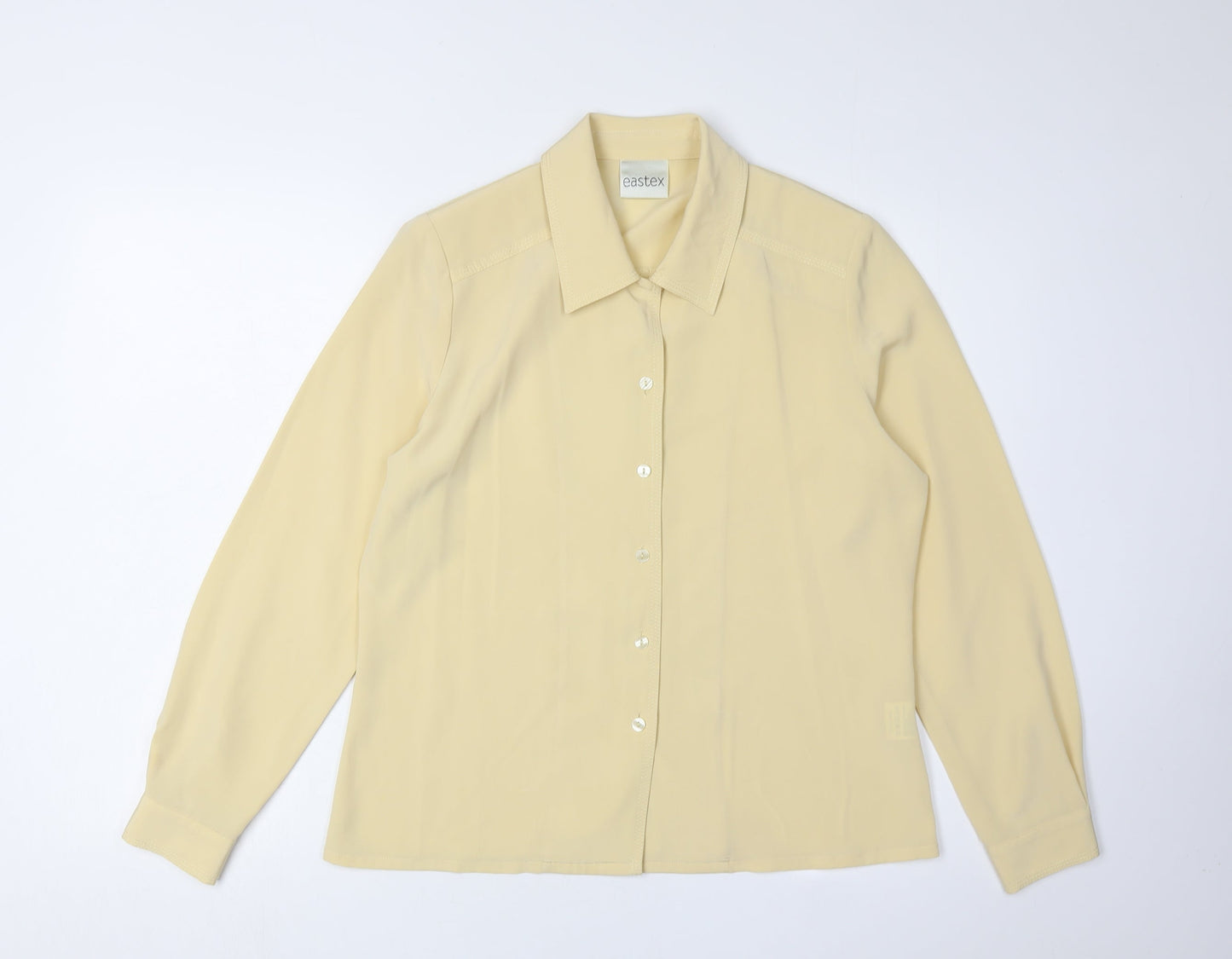 Eastex Women's Beige Button-Up Blouse Size 10