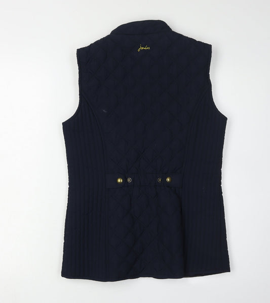 Joules Women's Blue Quilted Waistcoat Size 10