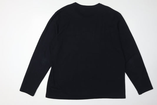 Jaeger Men's Black Crew Neck Pullover Sweatshirt 2XL