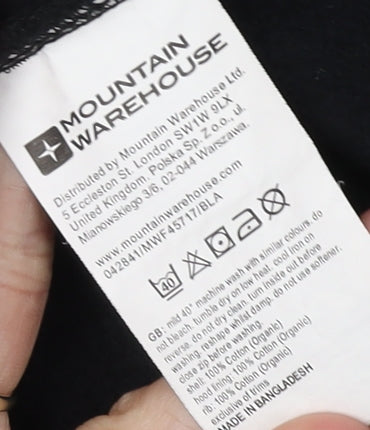Mountain Warehouse Women's Black Full Zip Hoodie Size 10