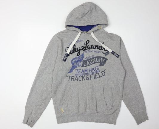 Tokyo Laundry Men's Grey Pullover Hoodie L