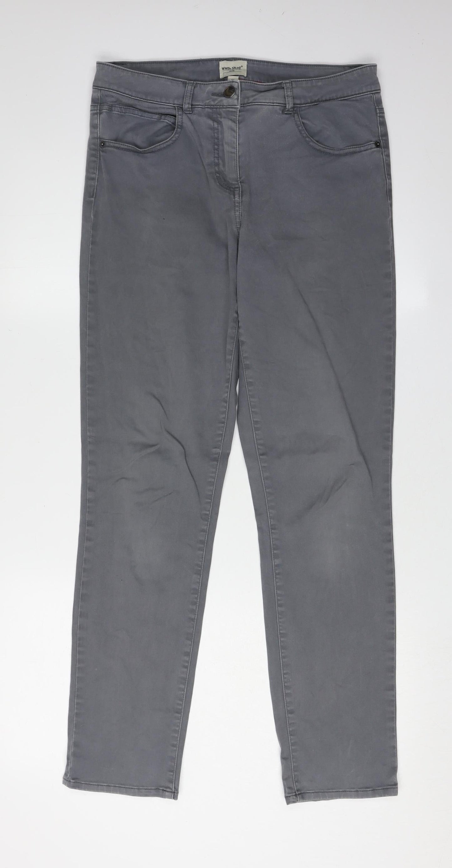 White Stuff Women's Grey Slim Jeans Size 10