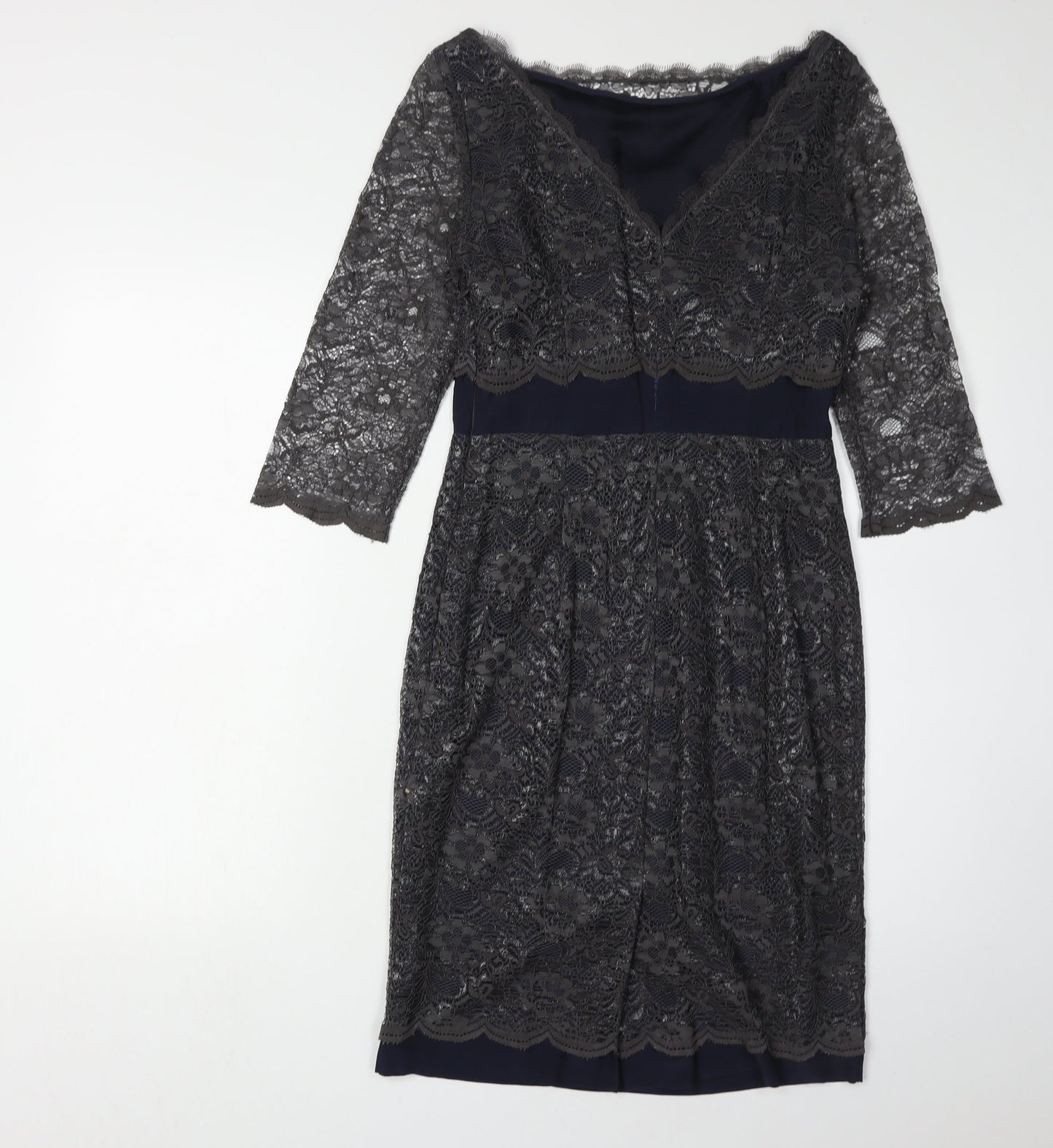 Boden Women's Black Lace Sheath Dress Size 12