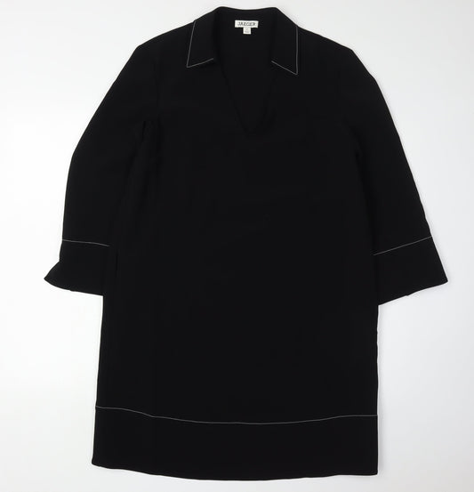 Jaeger Women's Black Long Sleeve Dress Size 12