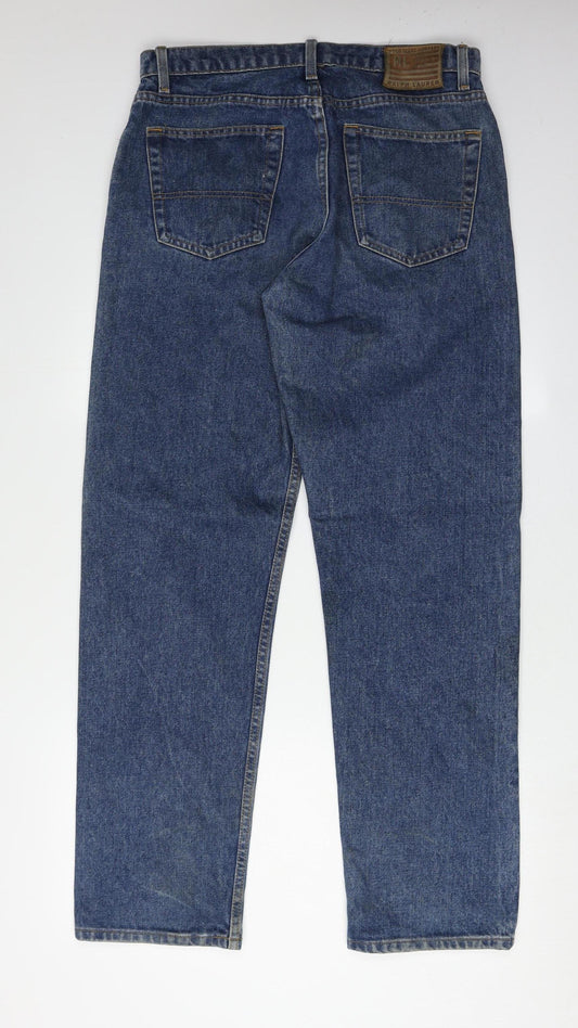 Ralph Lauren Men's Blue Straight Denim Jeans 32