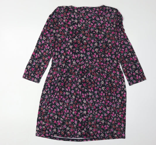 Joules Women's Multicoloured Floral Shift Dress Size 10