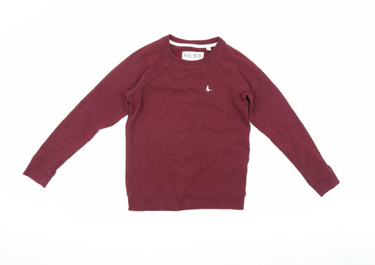 Jack Wills Women's Red Crew Neck Sweatshirt Size 8