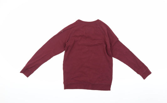 Jack Wills Women's Red Crew Neck Sweatshirt Size 8