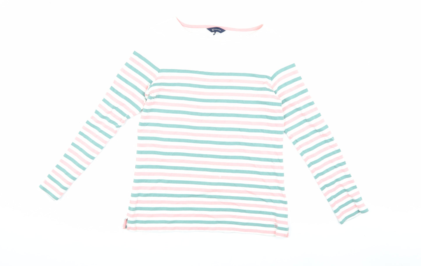 Crew Clothing Women's Multicoloured Stripe T-Shirt Size 8