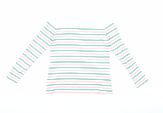 Crew Clothing Women's Multicoloured Stripe T-Shirt Size 8