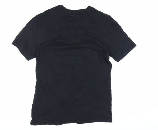 Gildan Men's Black M Graphic T-Shirt with Bus Design