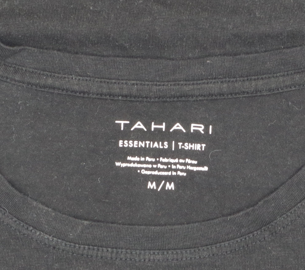 Tahari Women's Black M T-Shirt with Round Neck