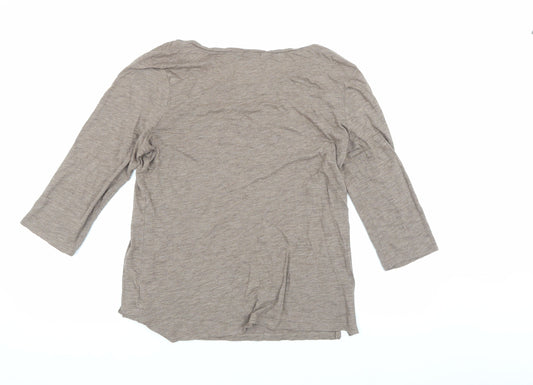 Gap Women's Beige 3/4 Sleeve Basic Top Size L