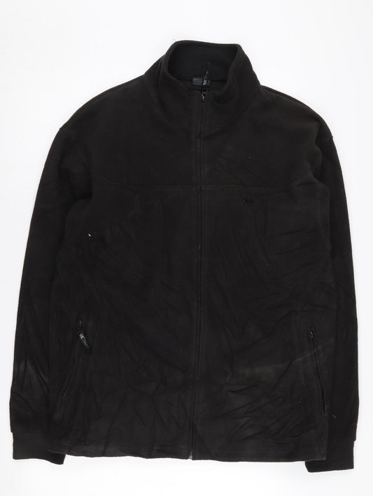 Trespass Men's Black XL Fleece Jacket with Zip Pockets