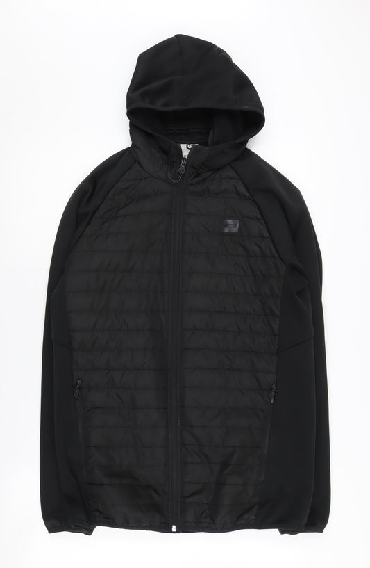 Jack & Jones Men's Black L Hooded Puffer Jacket