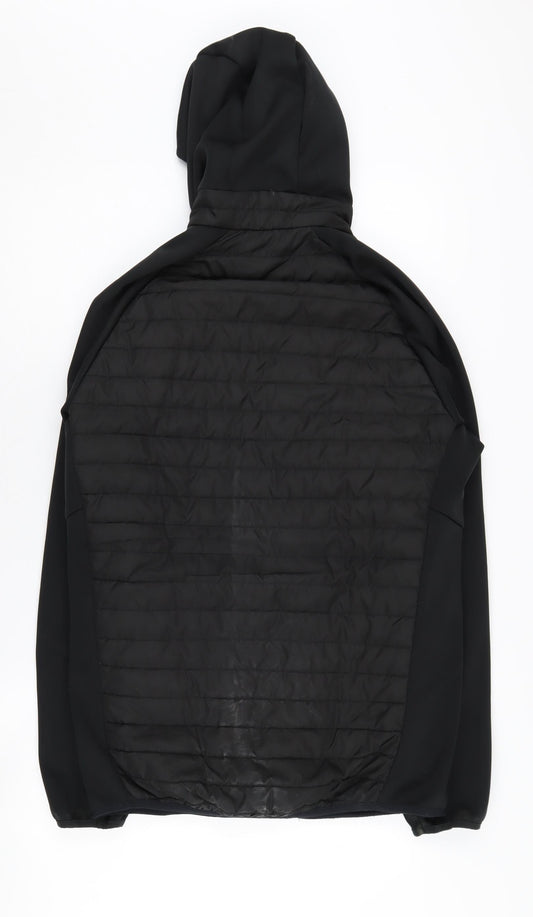 Jack & Jones Men's Black L Hooded Puffer Jacket