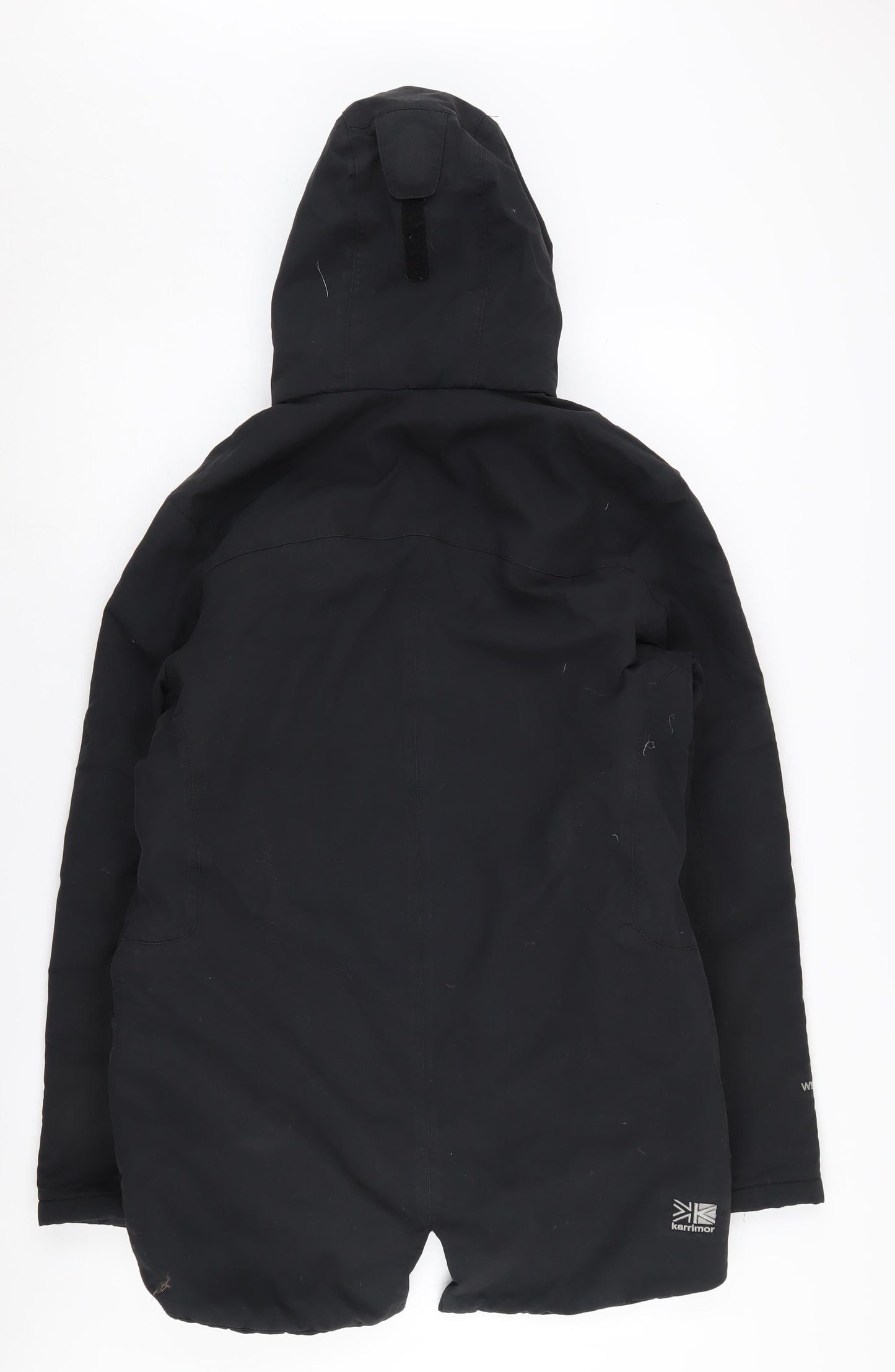 Karrimor Women's Black Parka Jacket Size 10 Hooded Winter Coat