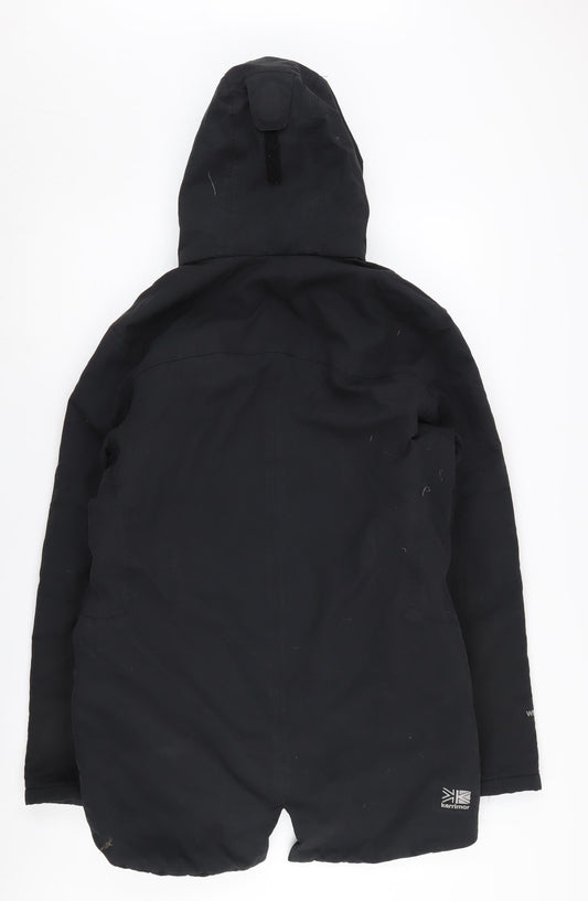 Karrimor Women's Black Parka Jacket Size 10 Hooded Winter Coat