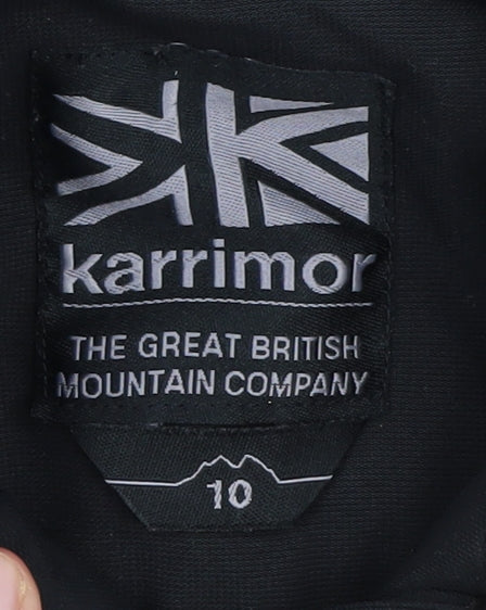 Karrimor Women's Black Parka Jacket Size 10 Hooded Winter Coat