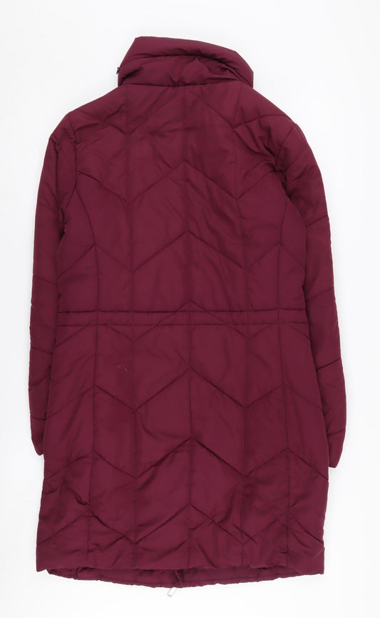 Marks and Spencer Women's Red Puffer Jacket, Size 8