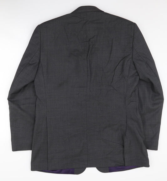 Paul Costelloe Men's Grey Regular Fit Blazer, Size 40R