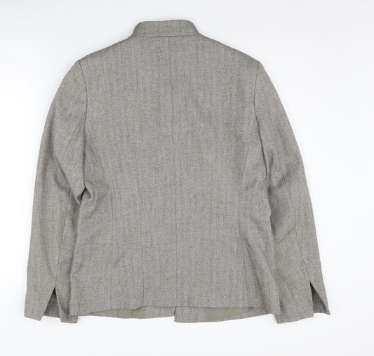 Linea Women's Grey Blazer, Size 12, Lined, Regular Fit