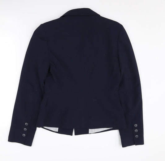 Debenhams Women's Blue Blazer Size 10 Notch Lapel