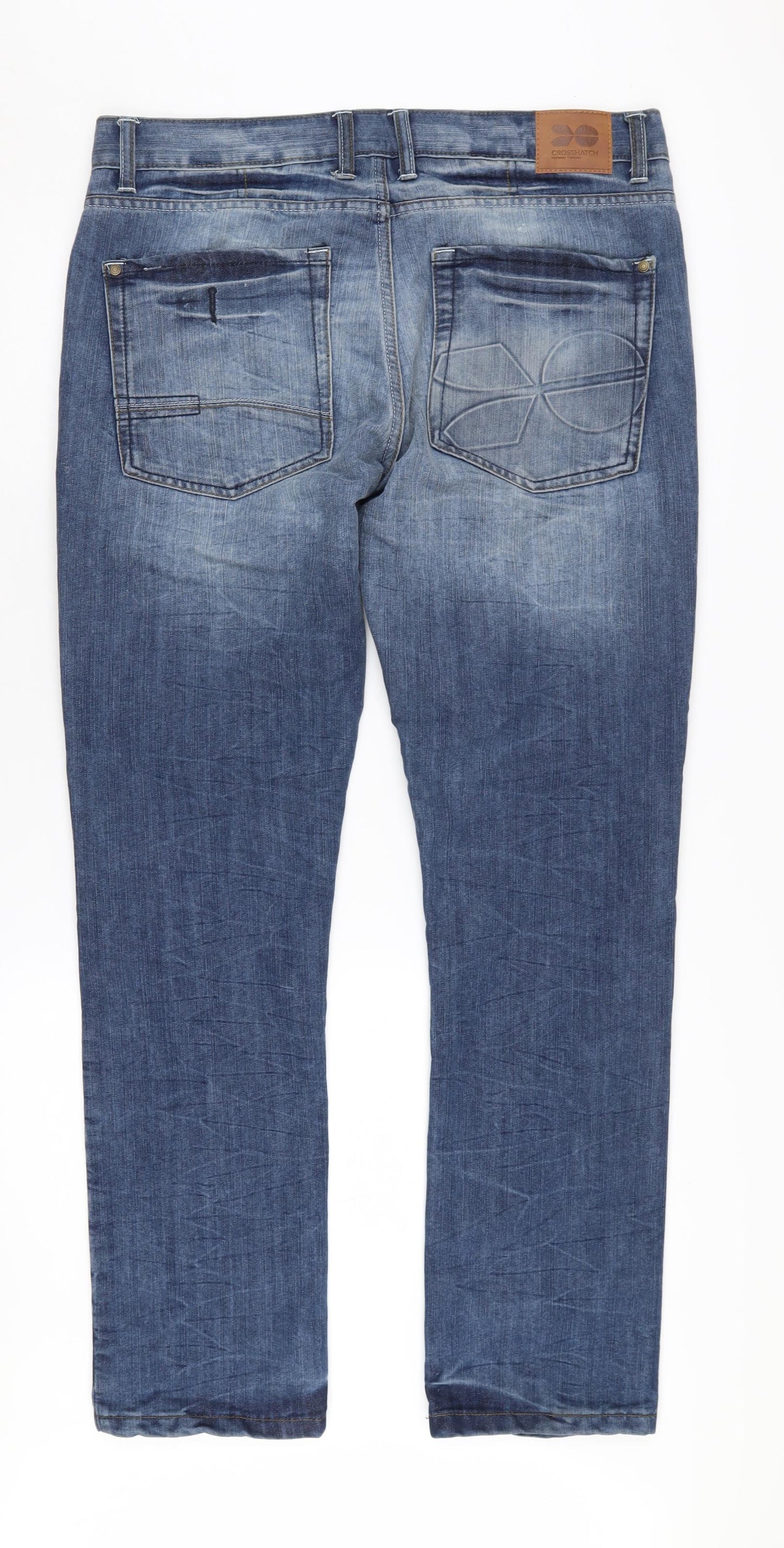 Crosshatch Men's Blue Straight Jeans Size 34