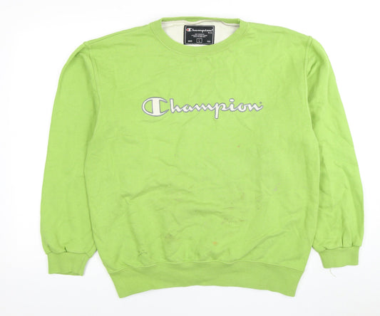Mens UK L Champion Green Pullover Sweatshirt