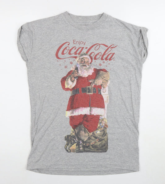 s UK Size 4 Coca-Cola Grey Cotton Blend T-Shirt