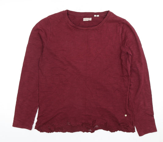 Superdry Women's Red Long Sleeve T-Shirt, Size 14