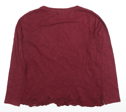 Superdry Women's Red Long Sleeve T-Shirt, Size 14