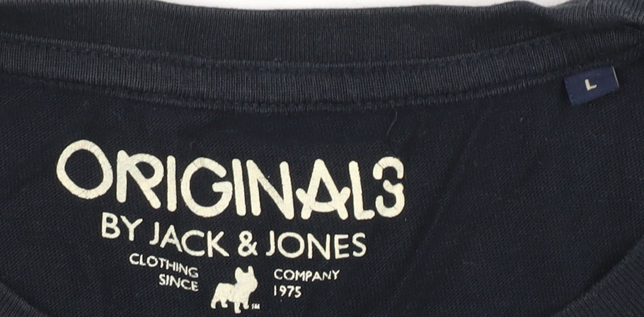 Jack & Jones Men's Black L Graphic Print T-Shirt