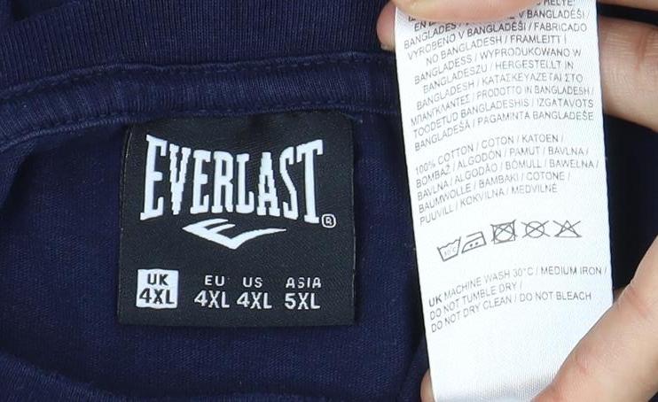 Everlast Blue 4XL Men's T-Shirt - Graphic Print