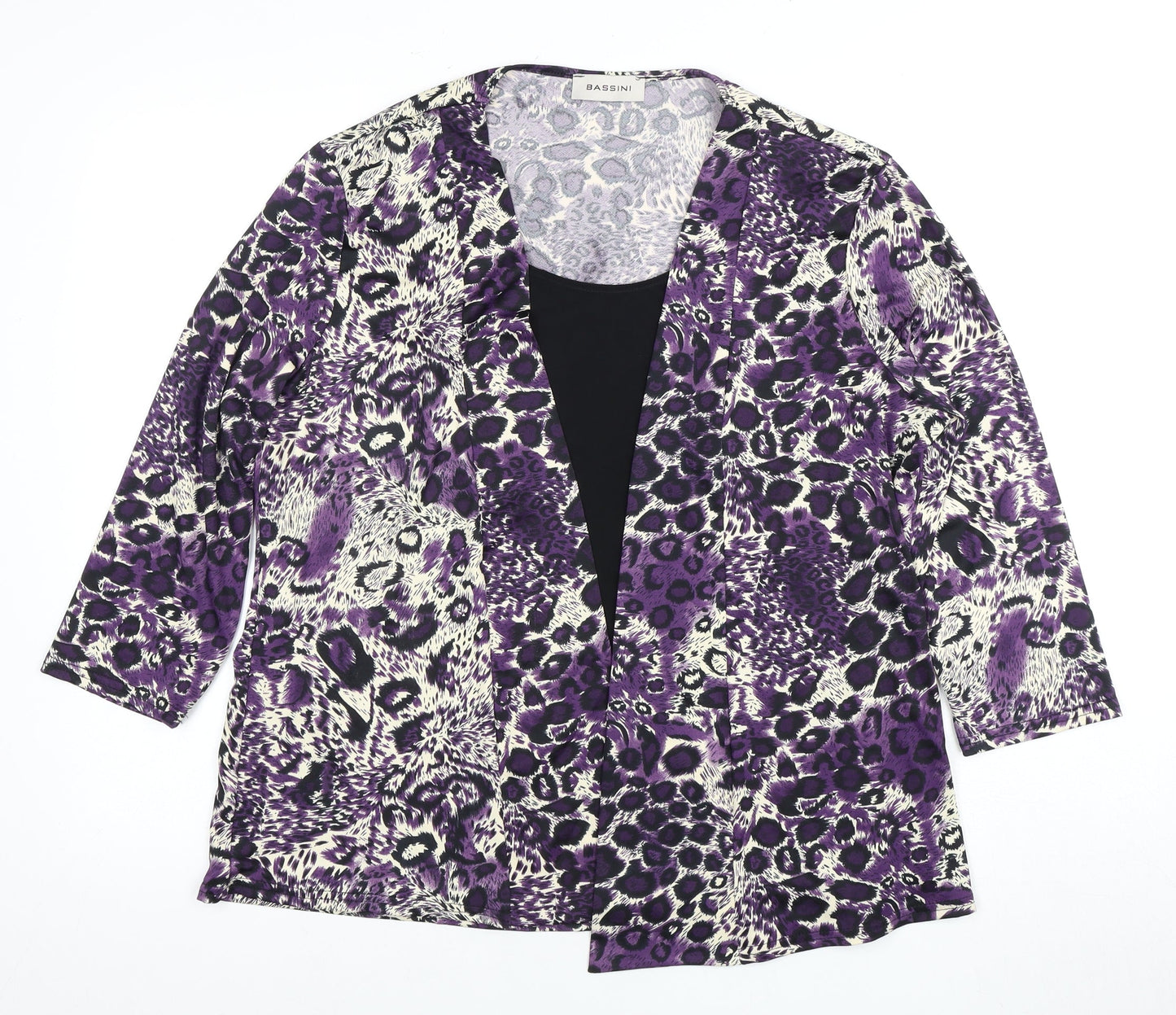 Bassini Womens Multicoloured Animal Print Top Size 20