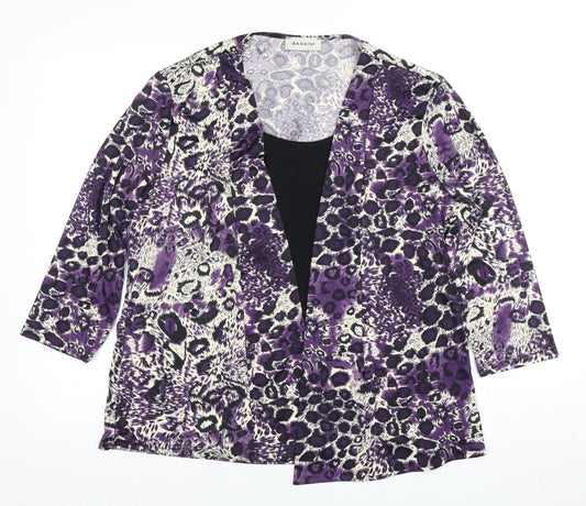 Womens UK Size 20 BASSINI Multicoloured Polyester Blend Blouse