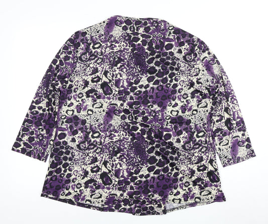 Bassini Womens Multicoloured Animal Print Top Size 20