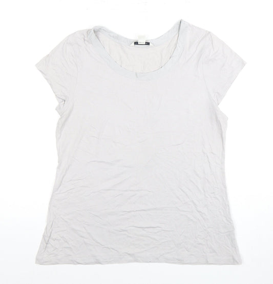 Womens UK Size L Banana Republic Grey Cotton Blend T-Shirt
